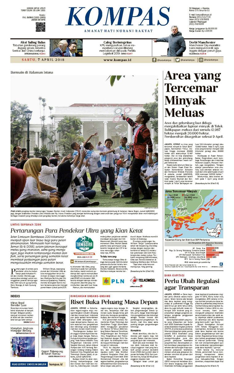 KOMPAS Newspaper [Pagi] 07 April 2018 - Gramedia Digital