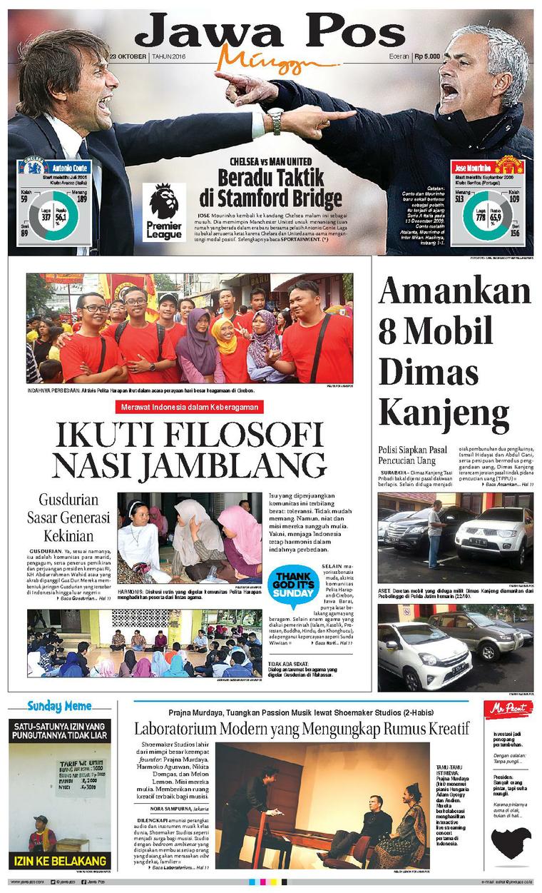 Jual Koran Jawa Pos 23 Oktober 16 Gramedia Digital Indonesia