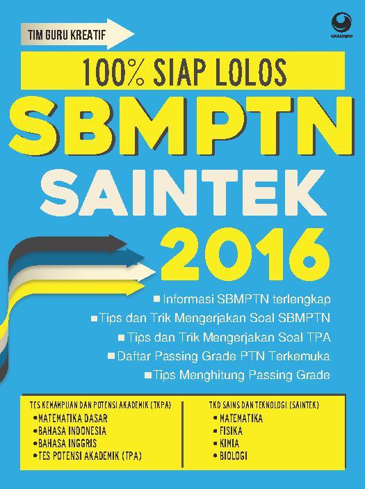 Jual Buku 100 Siap Lolos Sbmptn Saintek 2016 Oleh Tim Guru