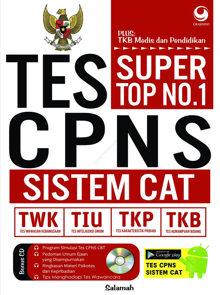 Jual Buku Super Top No 1 Tes Cpns Sistem Cat Cd Oleh Salamah Gramedia Digital Indonesia