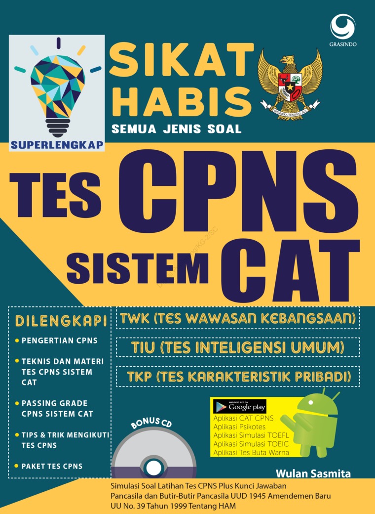 Jual Buku Sikat Habis Semua Jenis Soal Tes Cpns Sistem Cat Superlengkap Oleh Wulan Sasmita Gramedia Digital Indonesia