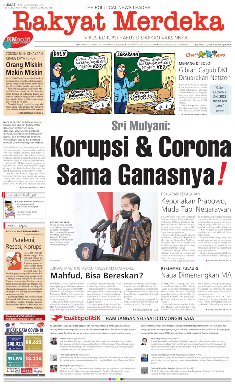 Rakyat Merdeka Newspaper 11 December 2020 - Gramedia Digital