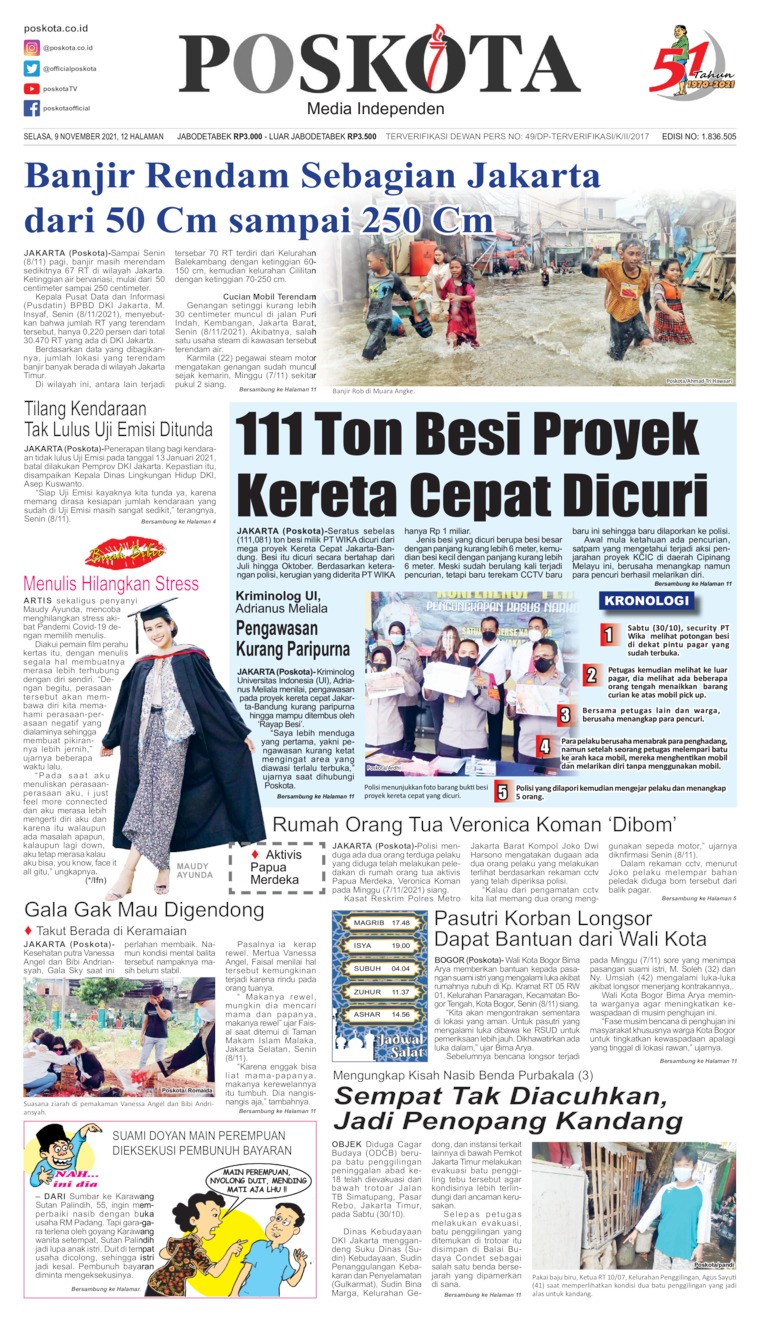 Pos Kota Newspaper 09 November 2021 - Gramedia Digital