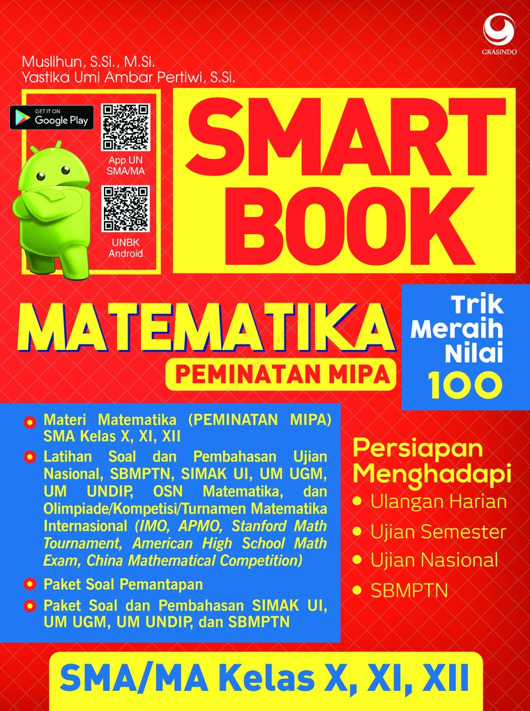 Jual Buku Smart Book Matematika Peminatan Mipa Sma Kelas X Xi Xii Oleh Muslihun S Si M Si Yastika Umi Ambar Pertiwi S Si Gramedia Digital Indonesia