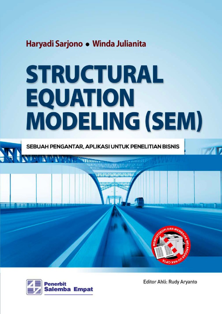 Jual Buku Structural Equation Modeling Sem Sebuah Pengantar Aplikasi Untuk Penelitian Bisnis Oleh Haryadi Sarjono Winda Julianita Gramedia Digital Indonesia