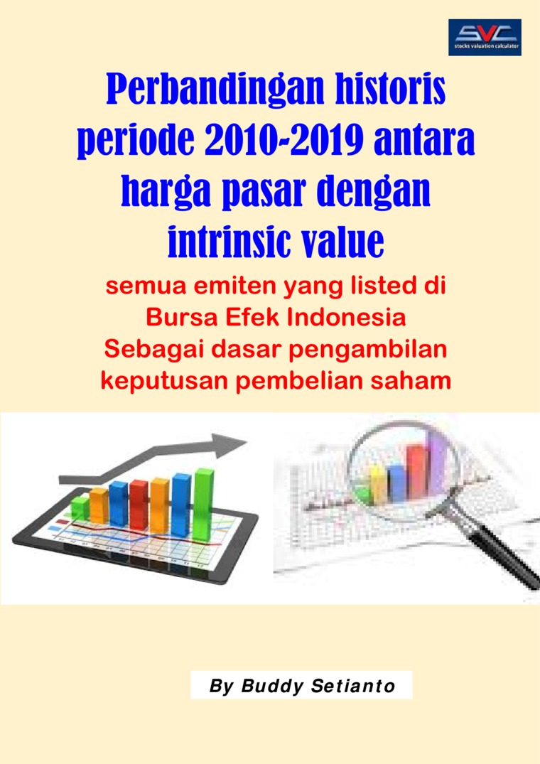 Perbandingan historis periode 2010-2019 antara harga pasar dengan intrinsic value semua emiten yang listed di Bursa Efek Indonesia