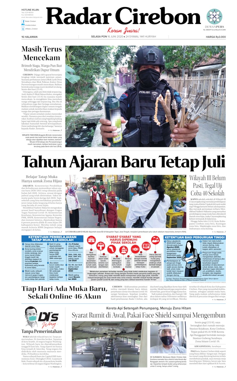 Radar Cirebon Newspaper 16 June 2020 - Gramedia Digital