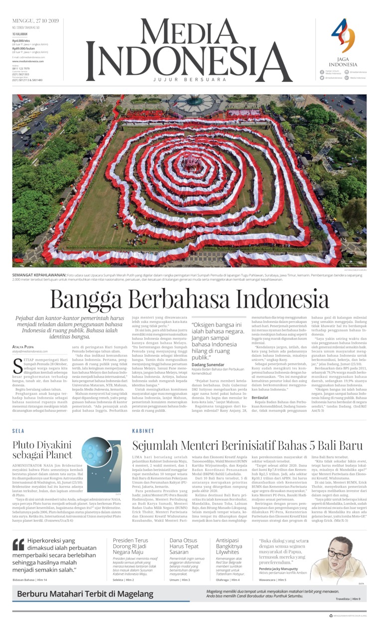 Media Indonesia Newspaper 27 October 2019 Gramedia Digital