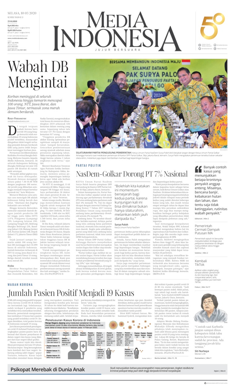 Media Indonesia Newspaper 10 March 2020 - Gramedia Digital