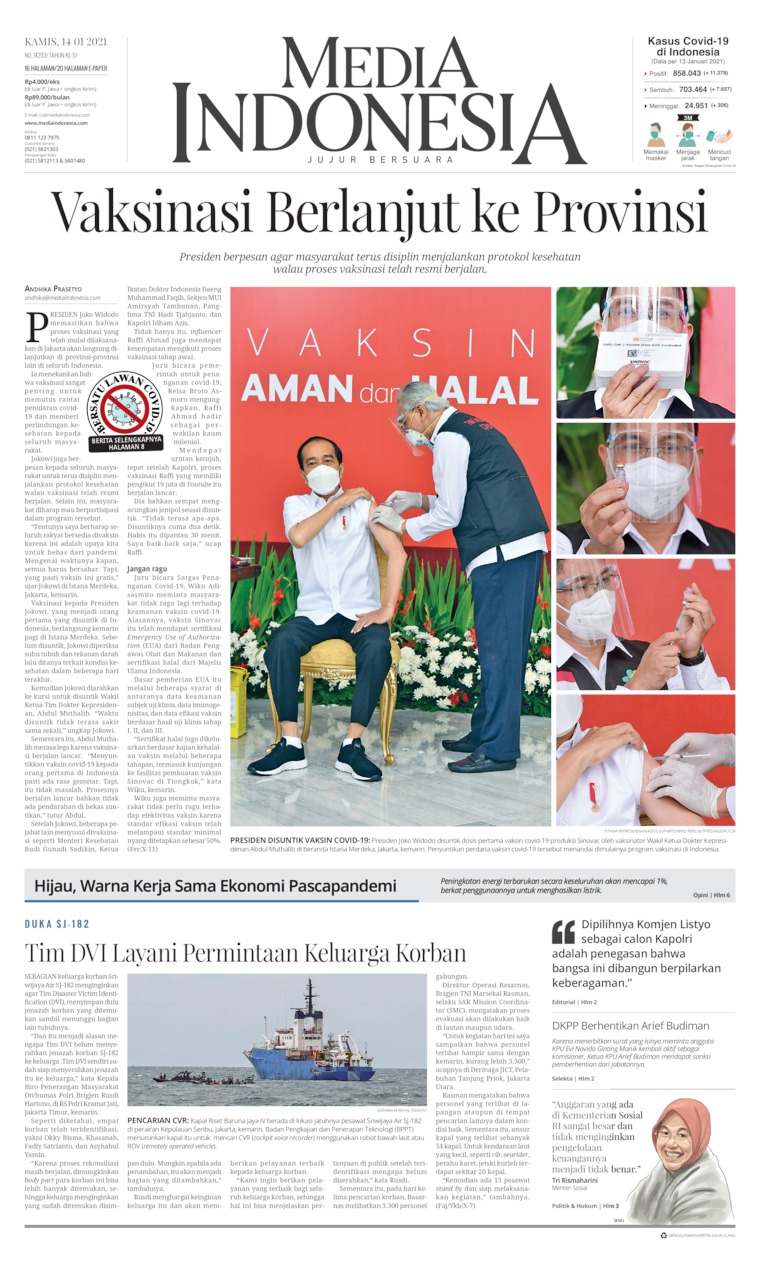 Media Indonesia Newspaper 14 January 2021 - Gramedia Digital