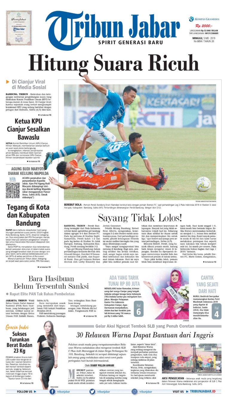 Tribun Jabar Newspaper 05 May 2019 Gramedia Digital