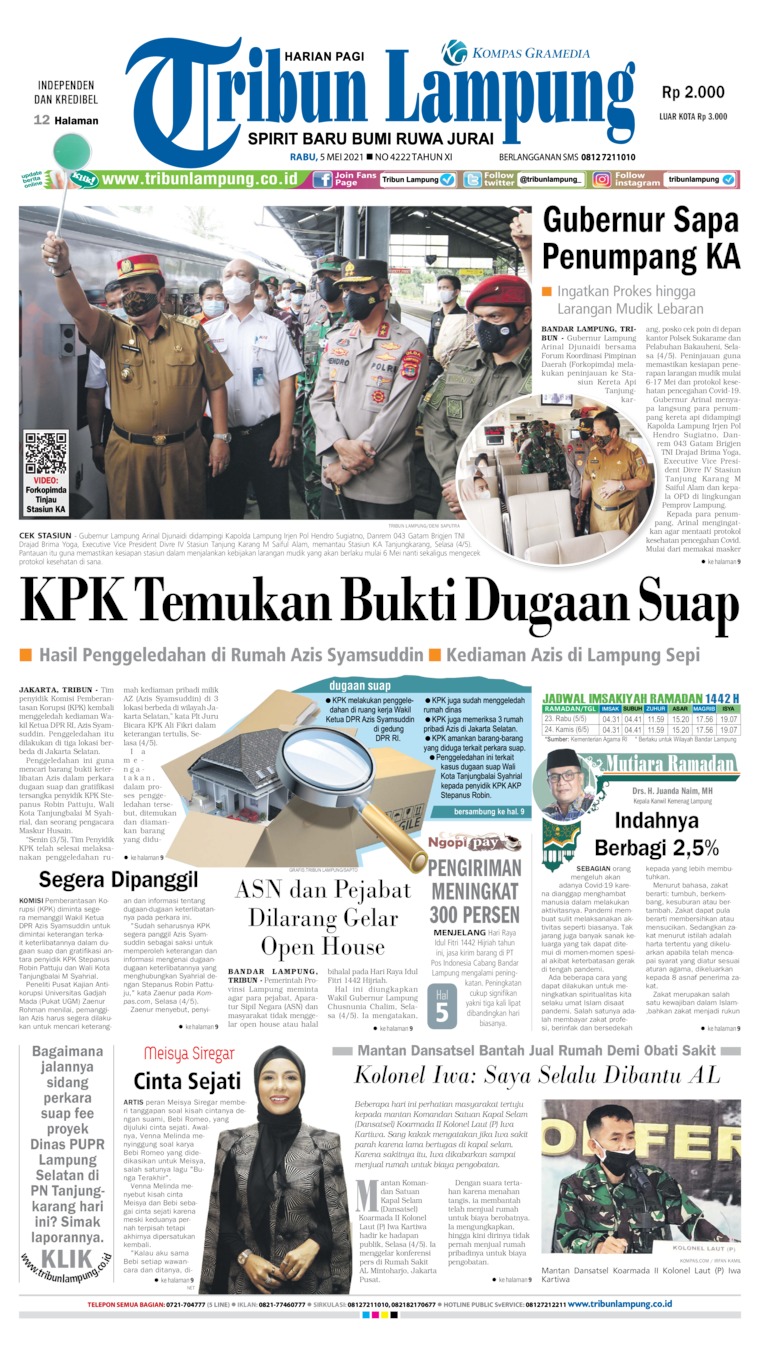 Tribun Lampung Newspaper 05 May 2021 - Gramedia Digital