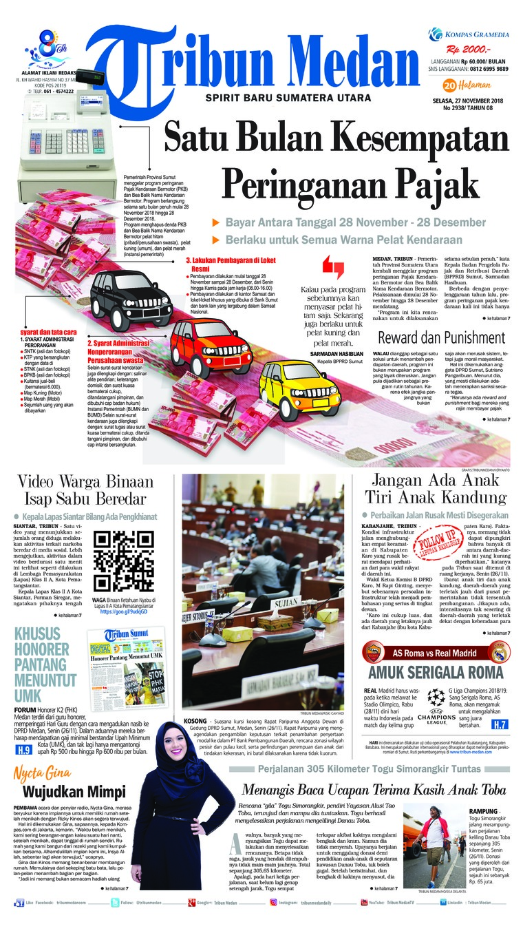 Tribun Medan Newspaper 27 November 2018 - Gramedia Digital