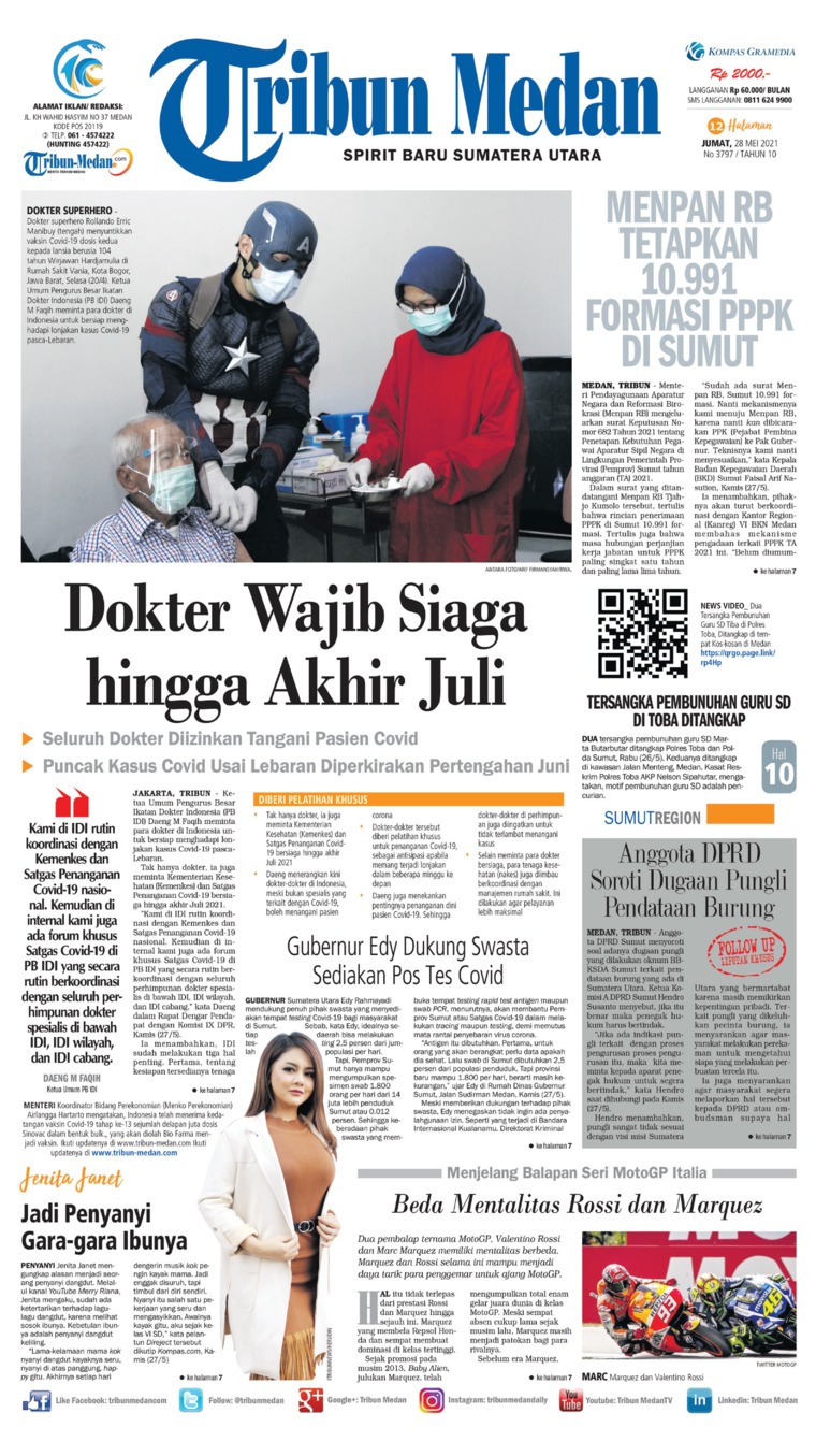 Tribun Medan Newspaper 28 May 2021 - Gramedia Digital