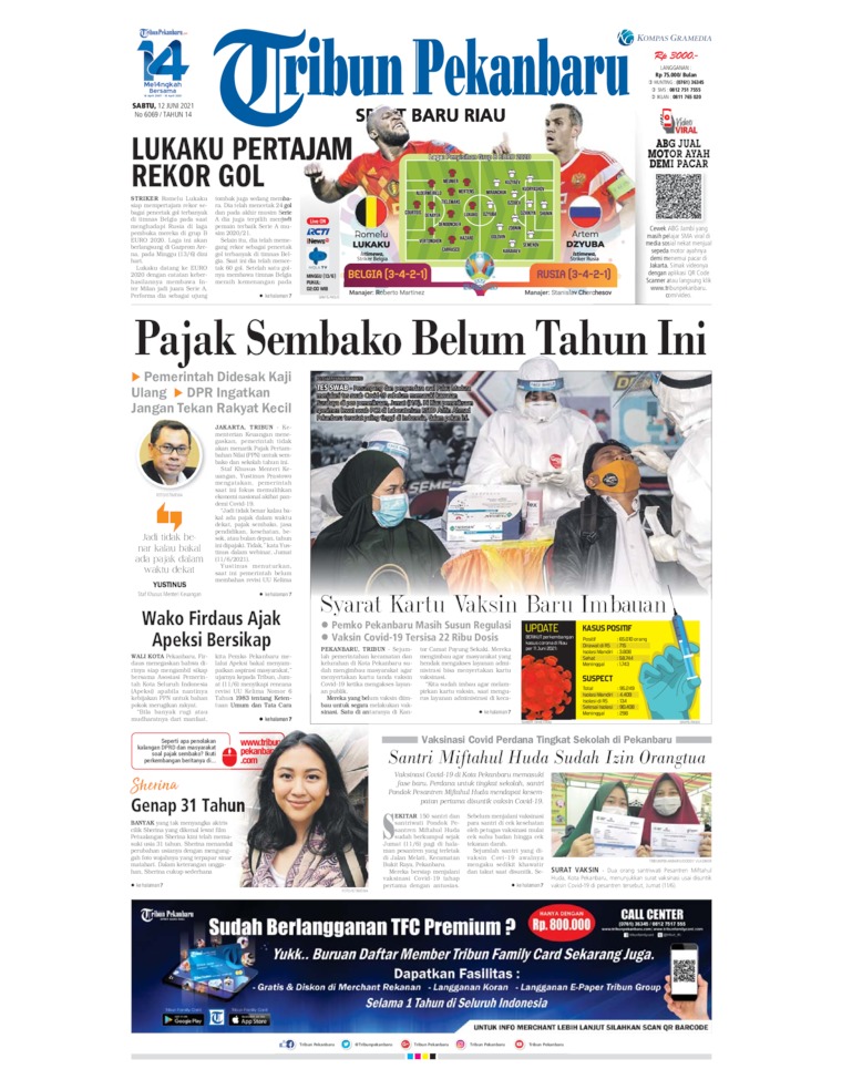 Tribun Pekanbaru Newspaper 12 June 21 Gramedia Digital