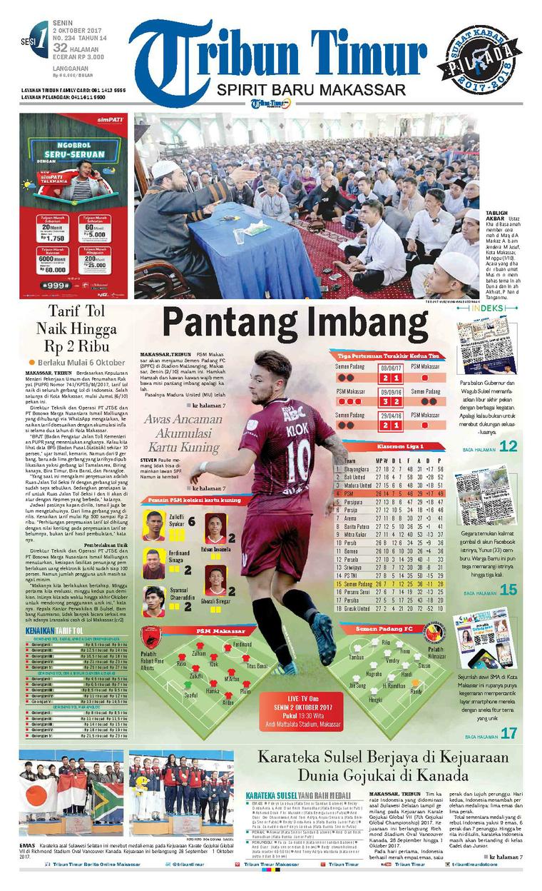 Tribun Timur Newspaper October Gramedia Digital