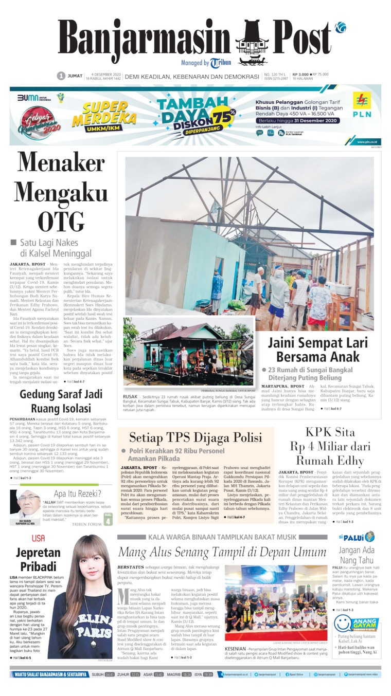 Banjarmasin Post Newspaper 04 December 2020 Gramedia Digital