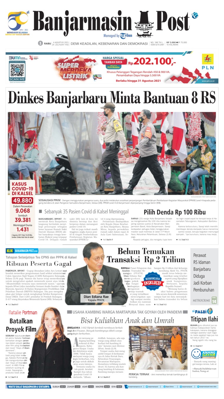 Banjarmasin Post Newspaper 04 August 2021 Gramedia Digital