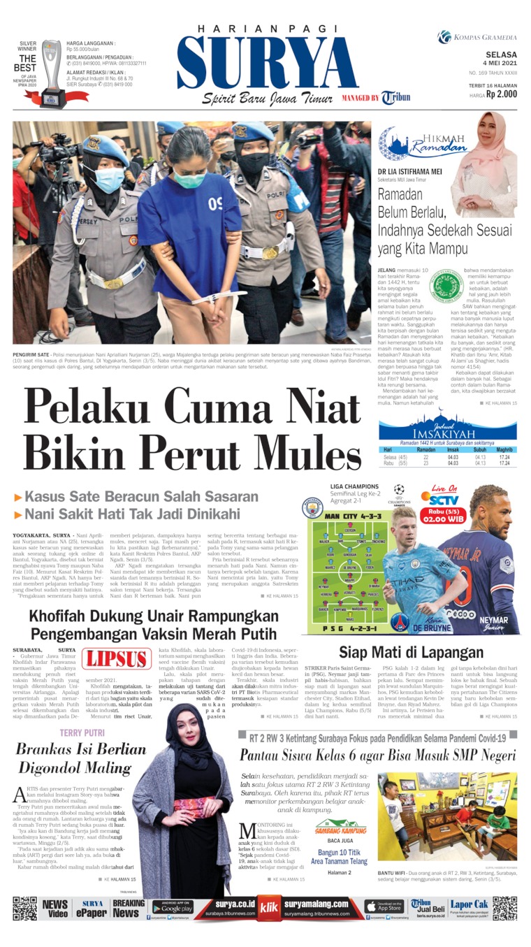 Surya Newspaper 04 May 21 Gramedia Digital