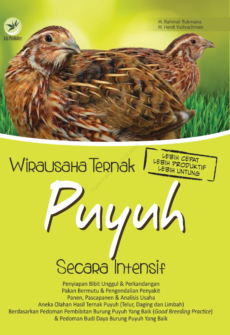 Wirausaha Ternak Puyuh Secara Intensif Book By H Rahmat Rukmana Dan H Herdi Yudirachman Gramedia Digital